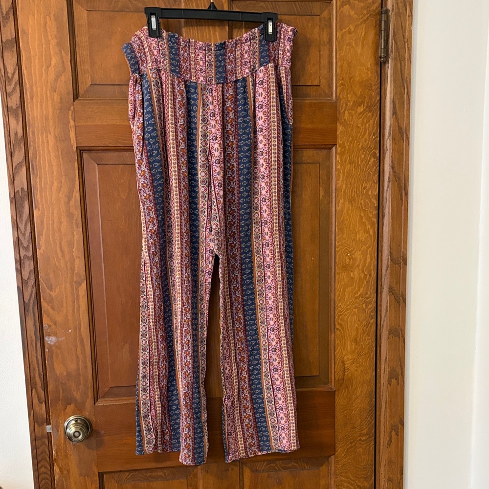 3 Dots Brand Striped Multicolor Women's Pants